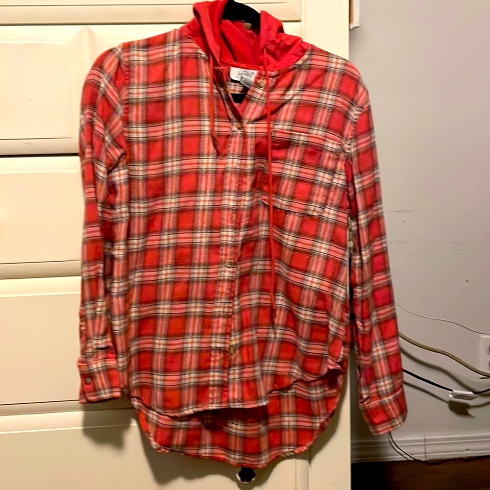 Hooded Flannel Shirt